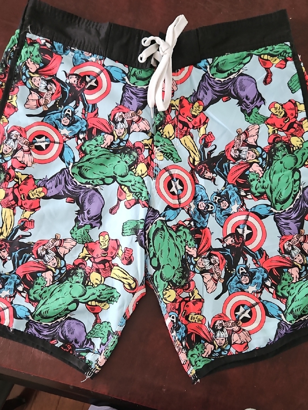 Marvel Superhero Mens Bathing Suit Sz M New